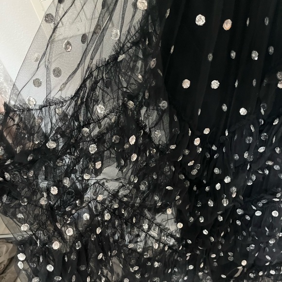 Marchesa Notte Embellished Off The Shoulder Tier Gown - Picture 13 of 13